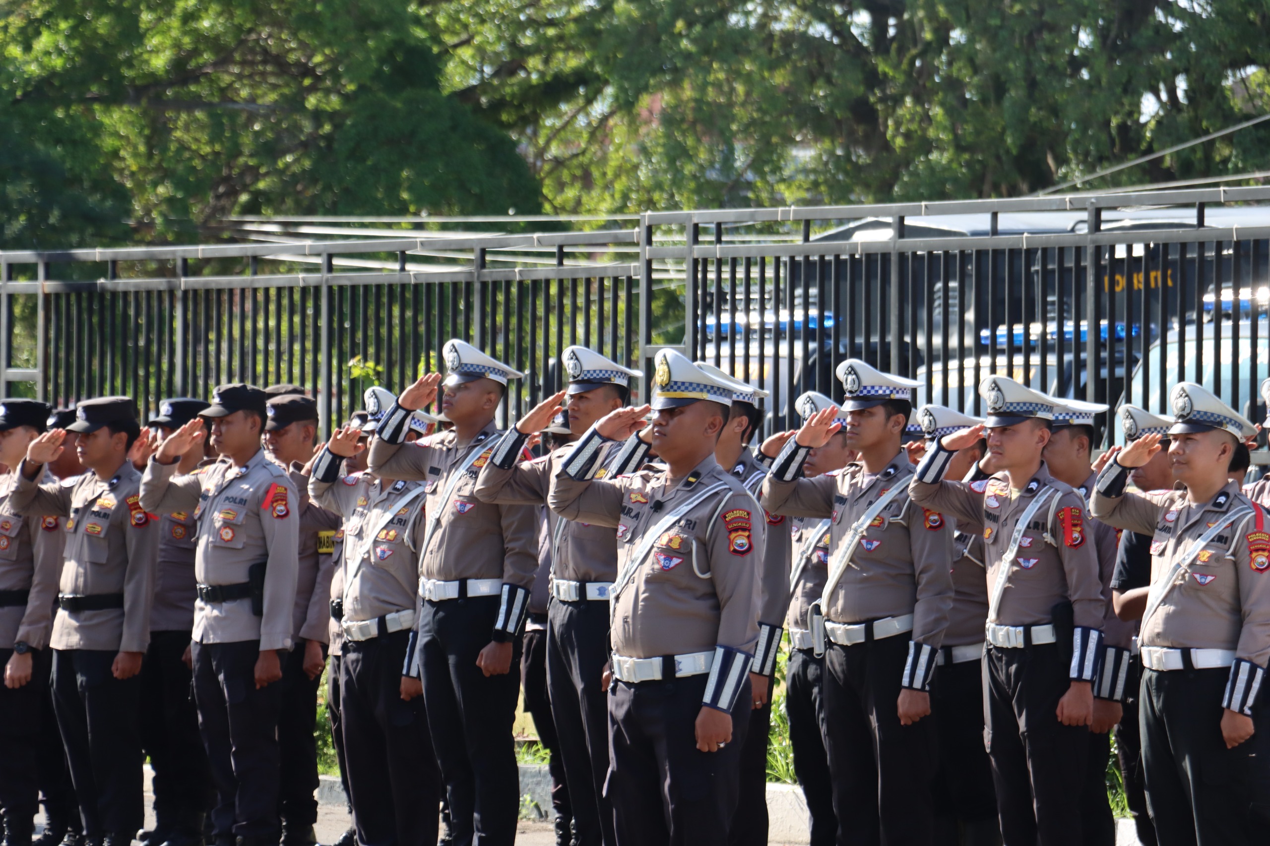 Polresta Bengkulu Siapkan Pengamanan Nataru melalui Apel Gelar Pasukan Operasi Lilin 2025