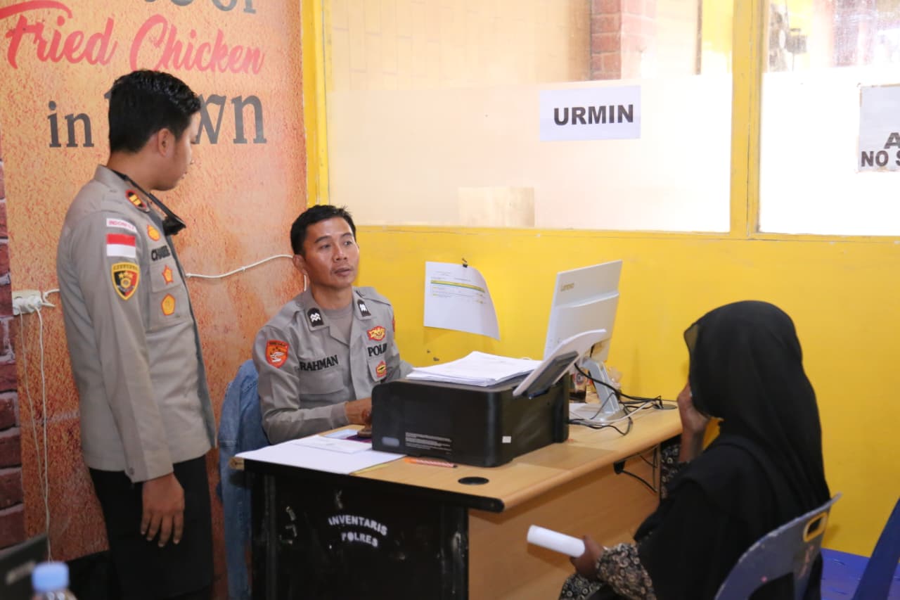 Demi Pelayanan Kepolisian Berjalan Maksimal, Polsek Karang Baru Buka Pos Pelayanan Sementara di Ruko